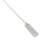 Sterling Silver necklace with pendant hanging off chain