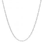 Paper Clip 3 Necklace in a sterling silver chain. Used for layering with other pieces.