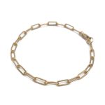 Gold-filled Paper Clip 4 Bracelet. Great for stacking with others.