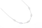 handmade sterling silver plated moonstone gemstone necklace on link chain