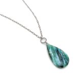 super divine Peruvian Opal necklace in sterling silver pc 2 chain