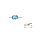 gemstone ring and slim gold band